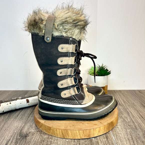 *Sorel | Joan Of Arctic NL1540-248 Sudan Brown Suede Waterproof Boots Size 7 - Picture 5 of 16